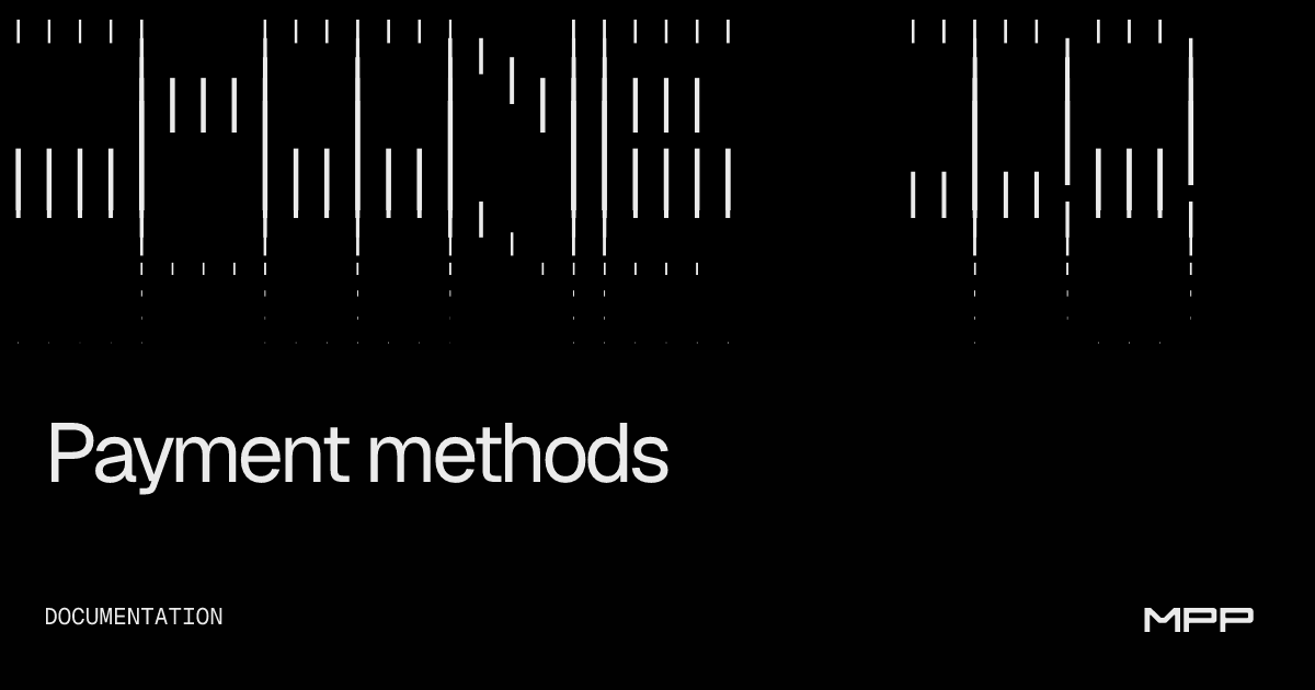 Payment methods | MPP