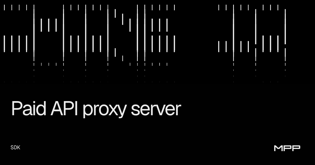Paid API proxy server | MPP