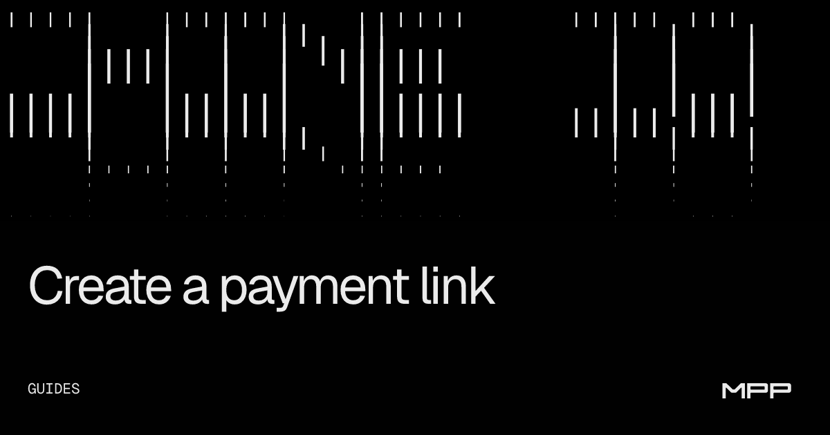 Create a payment link | MPP