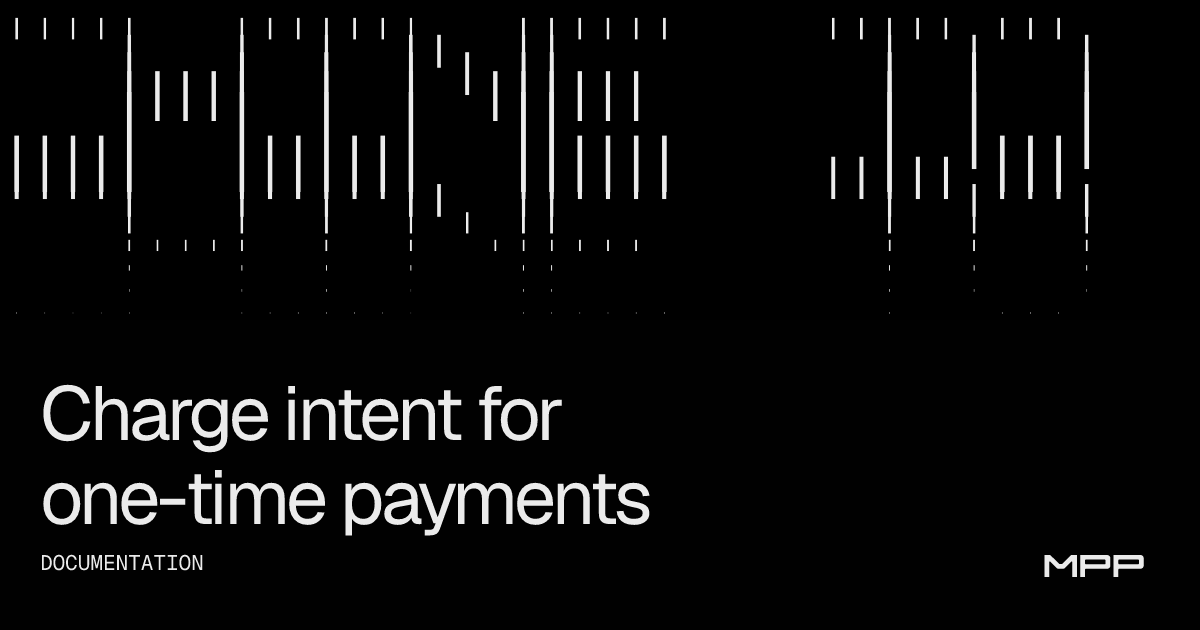 Charge intent for one-time payments | MPP